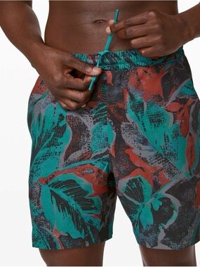 Lululemon Pace Breaker Short 9" *Linerless Tropical Shadow Shark Teal Multi run